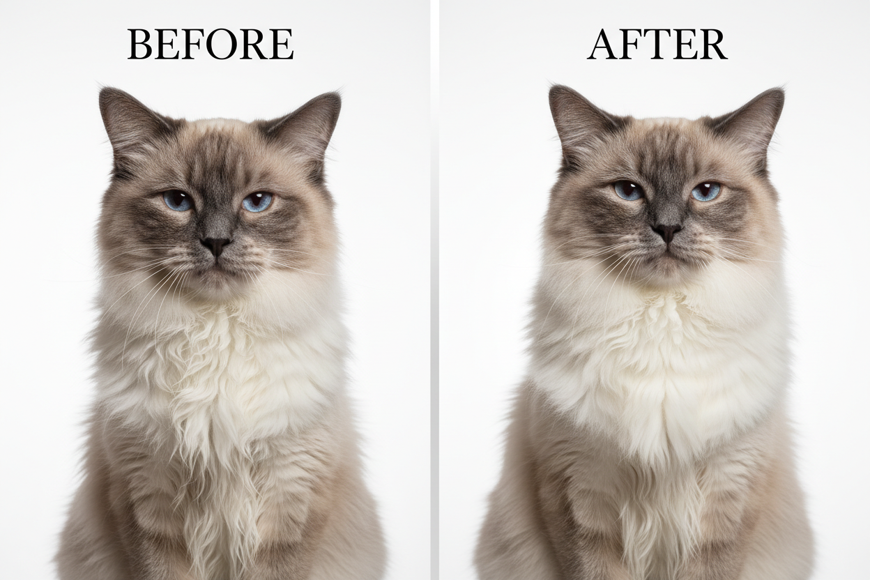 Ragdoll Cat Before and After