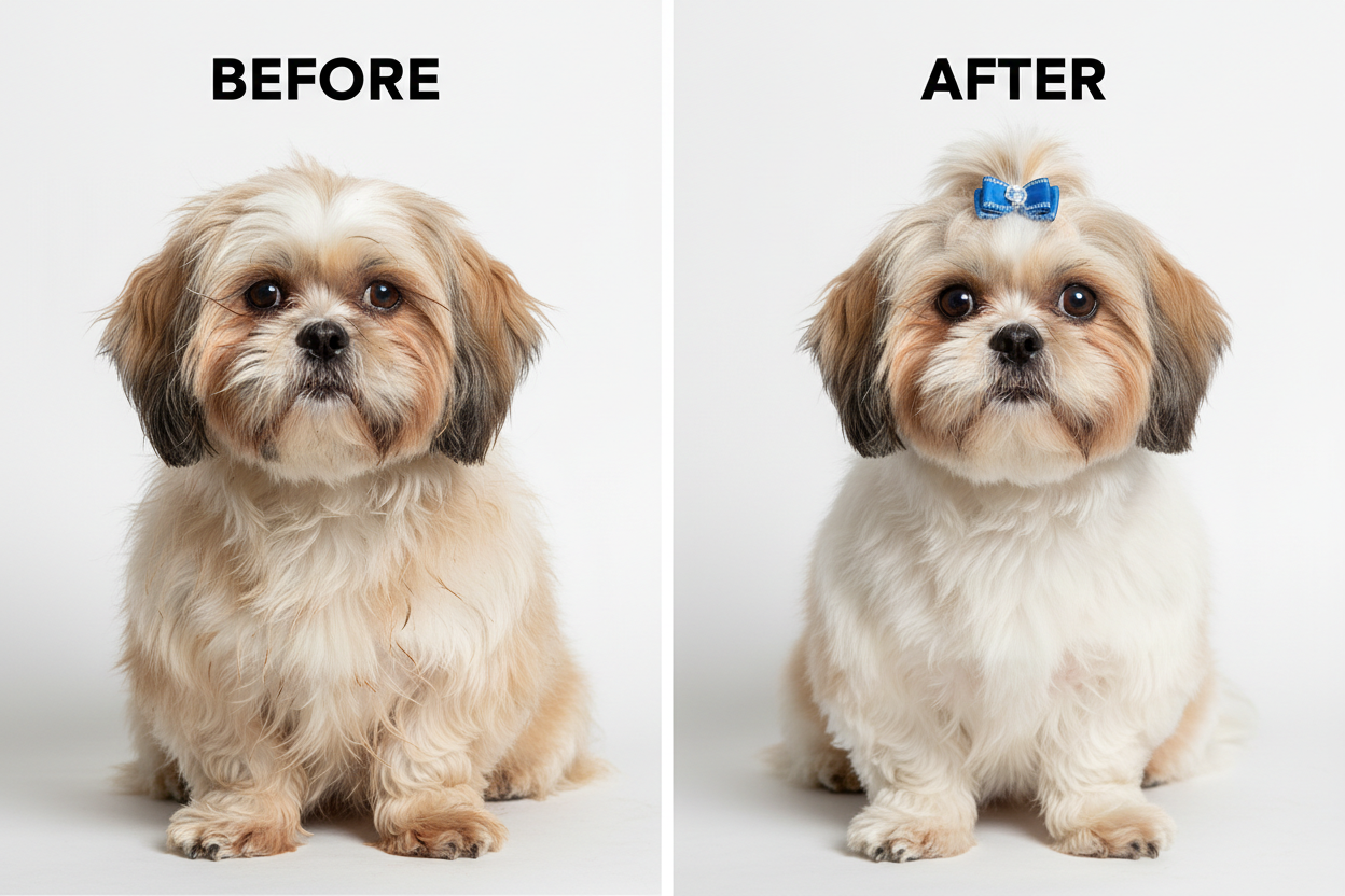 Shih Tzu Before and After